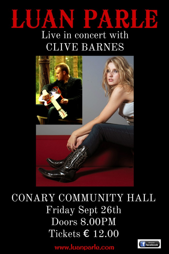 Luan Parle live in Concert with Clive Barnes September 26th - LUAN PARLE LUAN PARLE - poster2