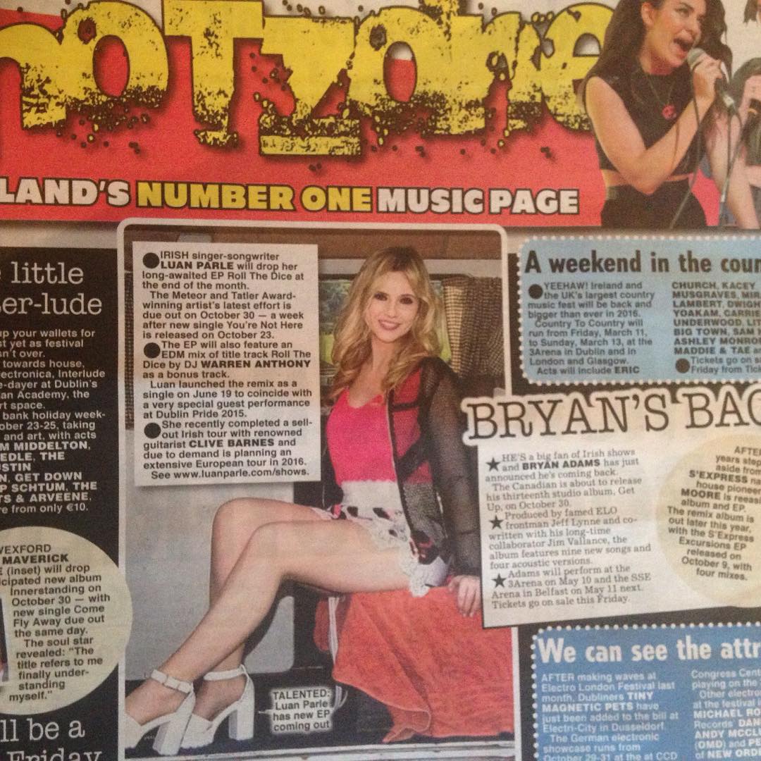 Today's Irish Daily Star :) delighted!!!! #irish #daily #star #new #single #delighted