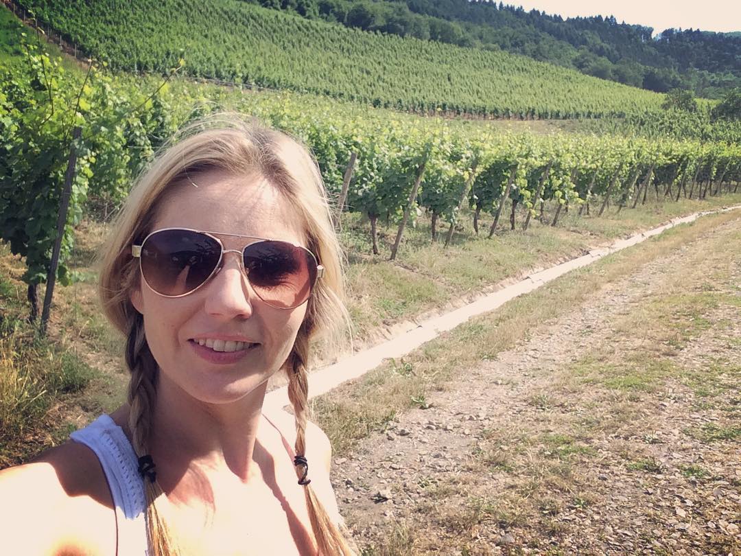 Exploring the vineyards ...
