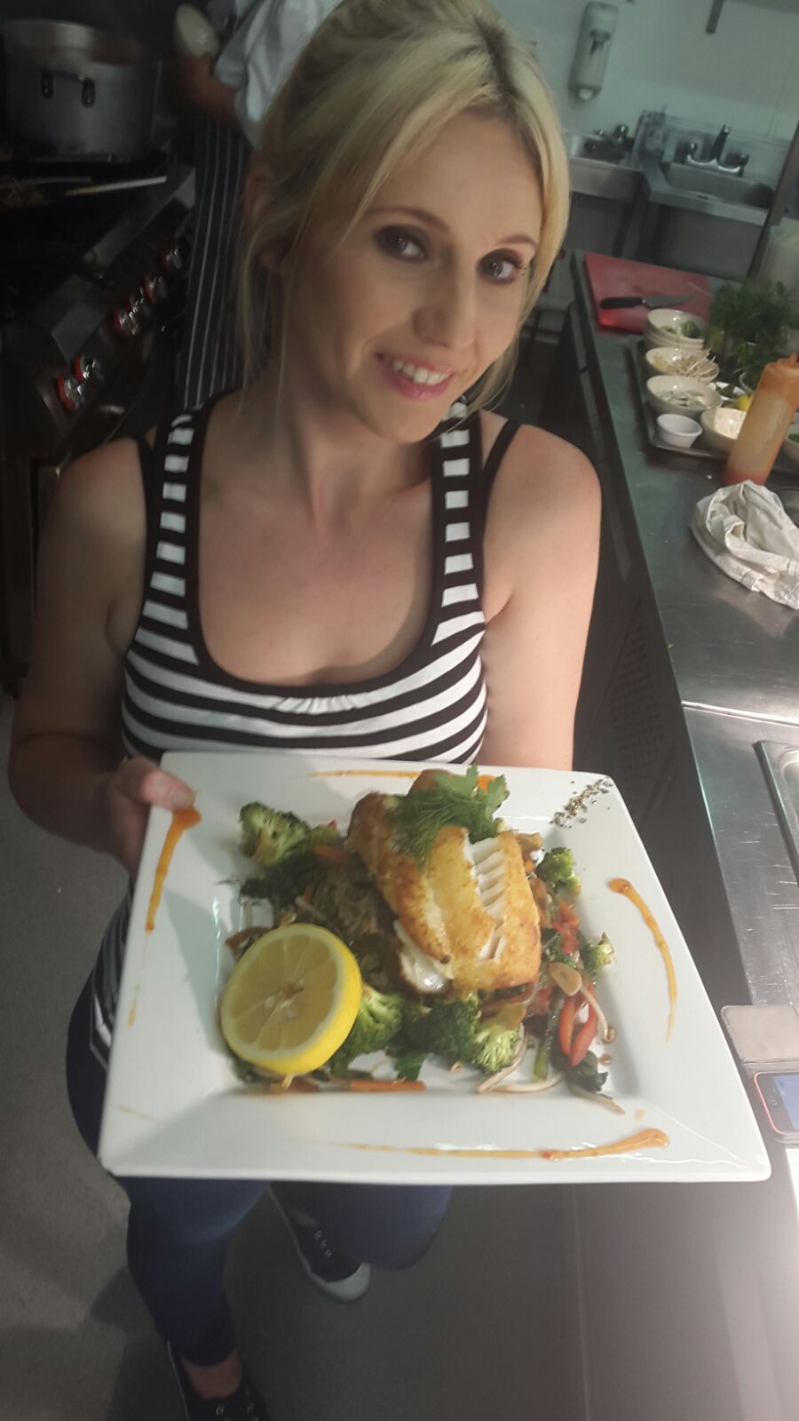 Delicious Spicy Seared Cod cooking demo with chef Keith Kenny - LUAN PARLE LUAN PARLE - IMG 7341